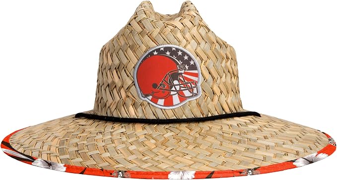 FOCO Men's NCAA College Team Logo Floral Straw Sun Hat
