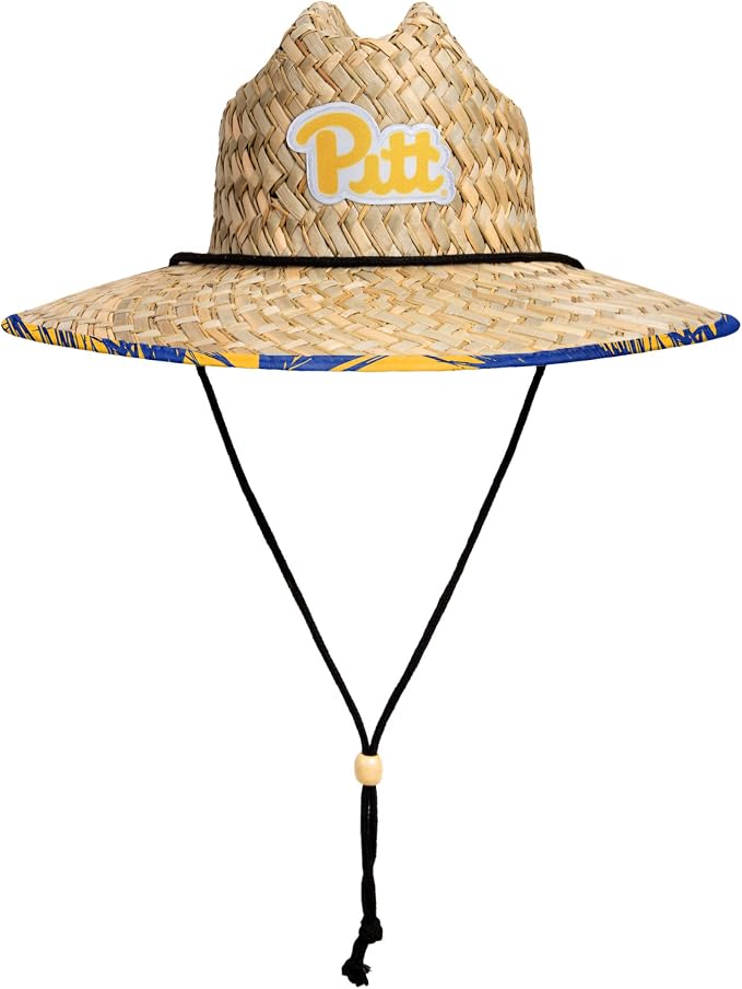 FOCO Men's NCAA College Team Logo Floral Straw Sun Hat