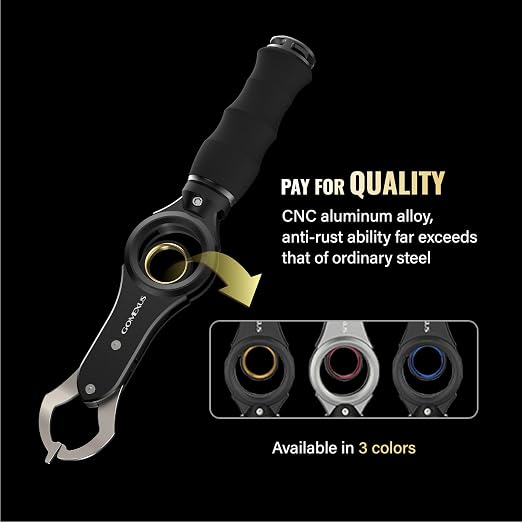 Gomexus Fish Lip Gripper with Scale,Max 40lbs Scale,for Safe Handling Fish,Easy Hook Removal-Ideal Fishing Gifts for Men