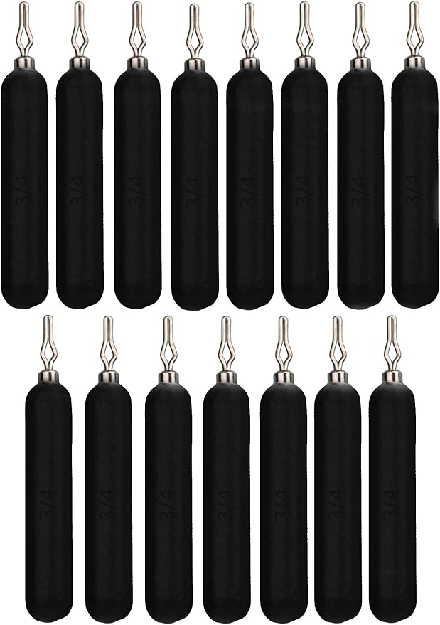 Reaction Tackle Lead Drop Shot Weights for Bass Fishing - Freshwater & Saltwater - Skinny Pencil Shaped Sinkers for Drop Shot Rig
