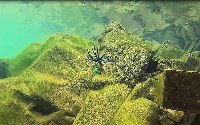 QualyQualy Sea Urchin Soft Lure, Super Durable Tentacle Creature Lure for Bass Pike Trout Fishing Easy Catch Saltwater Freshwater Soft Lures TPE Material