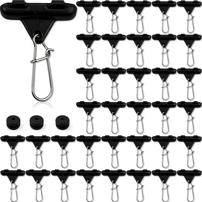 Sinker Slides for Fishing with Weight Bumpers, No Twist Sinker Slide, Clip-On Sinker Slider for Easy Weight Change, Protect Line & Knot Swivels Snaps, Ideal for Catfish Carolina Rig