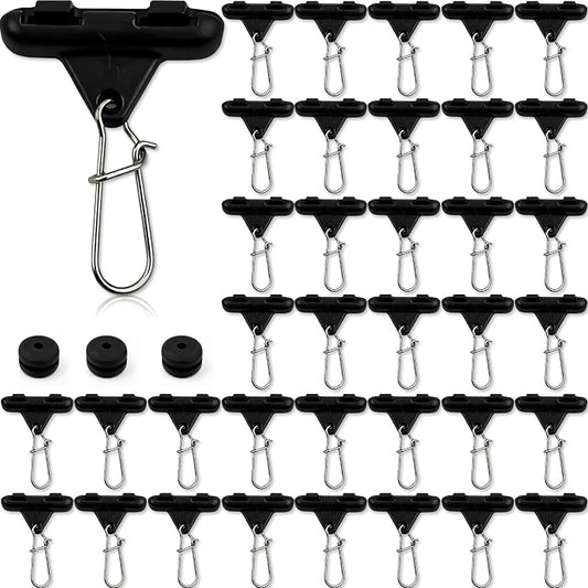 Sinker Slides for Fishing with Weight Bumpers, No Twist Sinker Slide, Clip-On Sinker Slider for Easy Weight Change, Protect Line & Knot Swivels Snaps, Ideal for Catfish Carolina Rig