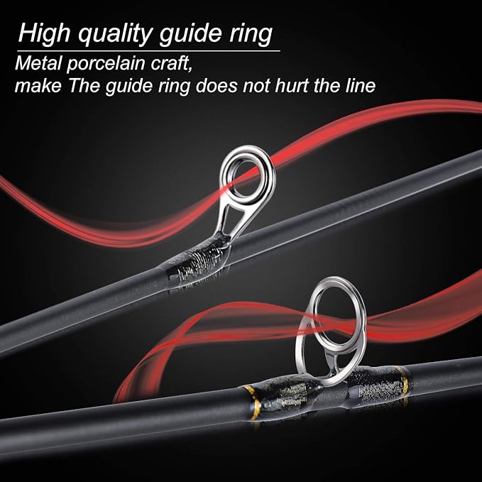 Sougayilang Fishing Rods Graphite Lightweight Ultra Light Trout Rods 2 Pieces Cork Handle Crappie Spinning Fishing Rod