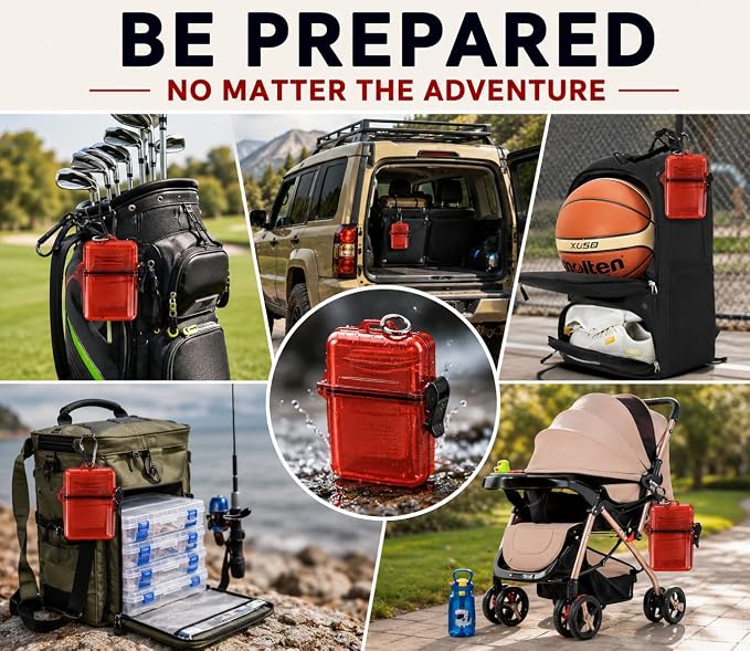 First Aid Kit for Car, Travel, Camping, Sports, Compact, Waterproof, Essential Protection