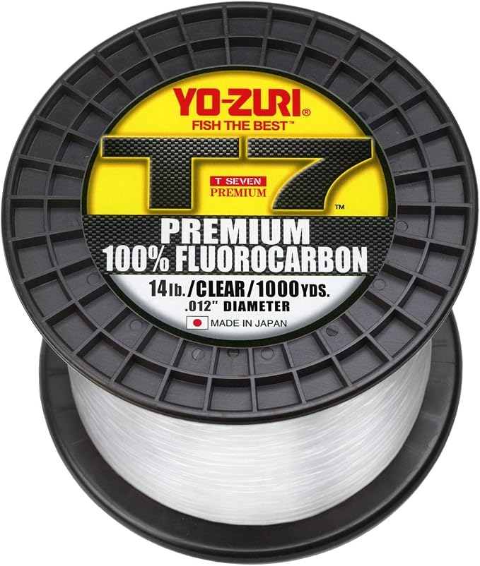 Yo-Zuri T7-14LB-CL-1000YD: T-7 Premium Fluorocarbon 14Lb 1000Yd, Clear