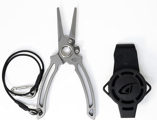 danco Titanium Side Cutter Fishing Pliers with Sheath, Fishing Line, Saltwater Safe, Fresh/Saltwater Fishing