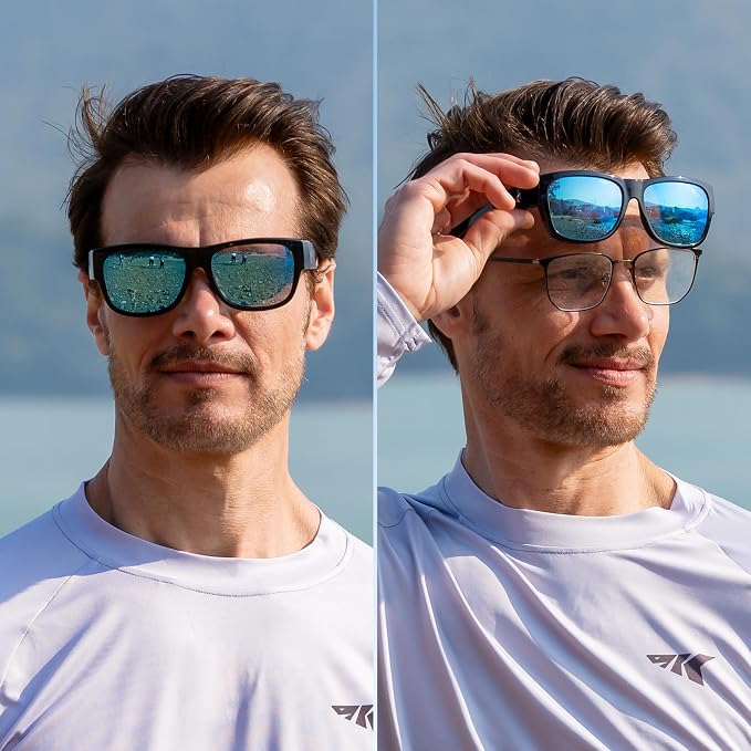KastKing Chariton Fit-Over Polarized Wrap Around Over Sunglasses for Men and Women, Ideal for Driving Fishing Cycling Running