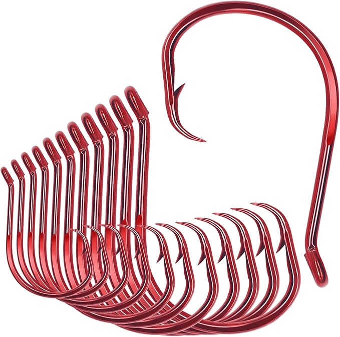 XFISHMAN Circle-Hooks-Fishing-Equipment-Octopus-Hooks-Saltwater-50 Pack #1 –12/0