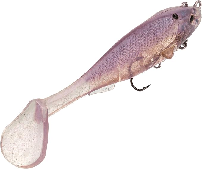 Strike King Final Copy Fishing Lure, Pre-Rigged Soft Plastic Swimbait, Free-Swinging Size 4 Treble Hook, Belly Magnetic Hook Keeper, 7/8-Ounce