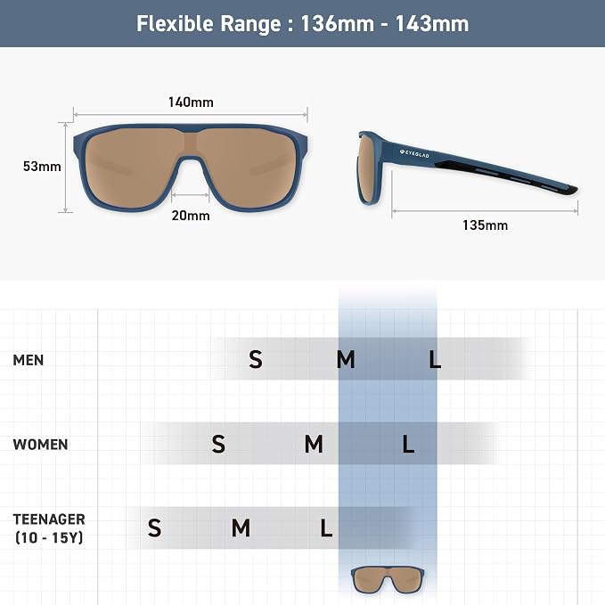 MARS Lifestyle Outdoor Polarized sunglasses UV400 Anti-Seawater Women Men Adult Teenager Running Fishing Sports
