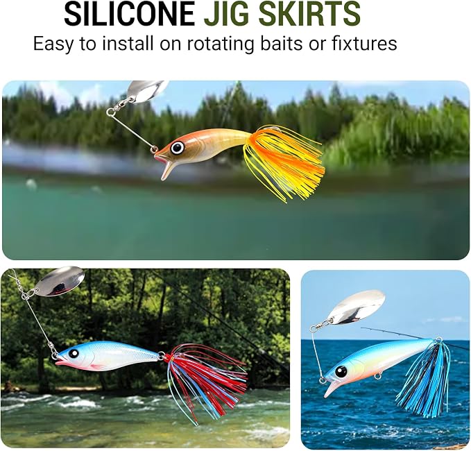 12/18/25/35 Colors Silicone Rubber Skirt & Legs, Fly Tying Materials Colorful DIY Fishing Accessory for Make Fly Fishing Lure Flies Jig Spinnerbait Trout Bass