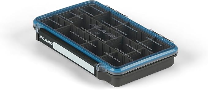 Plano StowAway 3600 Waterproof Stow Tackle Box, IPX7 Waterproof Rating, with Rustricor, Single Latch Design, Transparent DuraView Lid, Stackable Storage for Fishing Bait, Lures and Gear