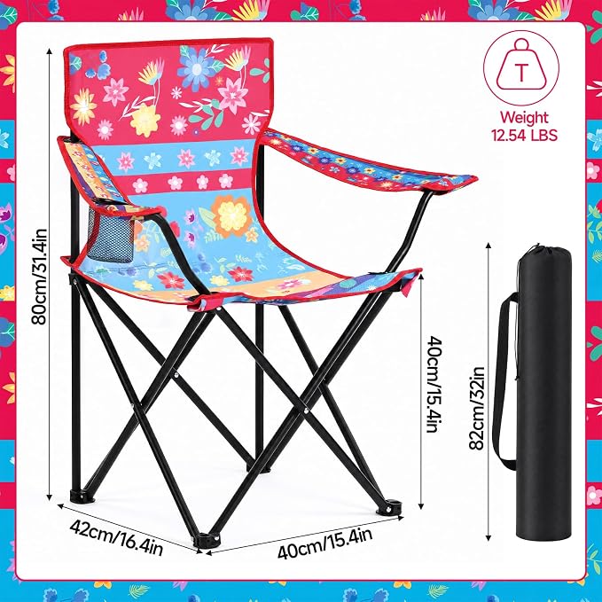 Lightweight Folding Camping Chair with Cup Holder Comfortable Portable Beach Chair with Carry Bag for Outdoor Sport Travel Fishing Picnic Hiking Backyard Tailgates