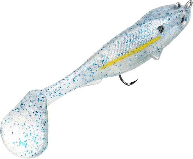 Strike King Final Copy Fishing Lure, Pre-Rigged Soft Plastic Swimbait, Free-Swinging Size 4 Treble Hook, Belly Magnetic Hook Keeper, 7/8-Ounce