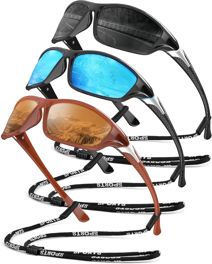 Polarized Sunglasses Men Sports Sunglasses for Men UV400 Sunglasses for Driving Golf Cycling Fishing Running
