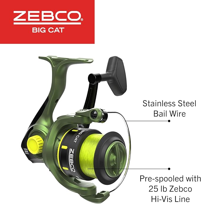 Zebco Big Cat Spinning Reel and Fishing Rod Combo