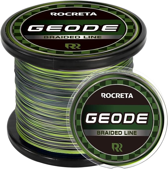 Geode Braided Fishing Line, Super Strong Power Braid Lines for Saltwater and Freshwater Fish 8-50lb, 150yds/300yds/500yds/1000yds