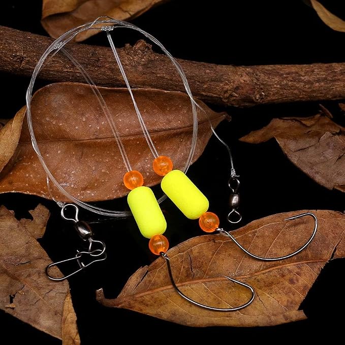 Pompano-Rigs-for-Surf-Fishing-Saltwater-Gear with Double Circle & Wide Gap Hook-6-Pack Surf Fishing Tackle