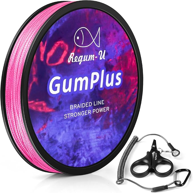 GumMAX 545/1093/1640yds 5-100LB 8X Braided Fishing Line Abrasion Resistant Superline Zero Stretch & Smaller Diameter Confuse & Never Fade in Saltwater and Freshwater