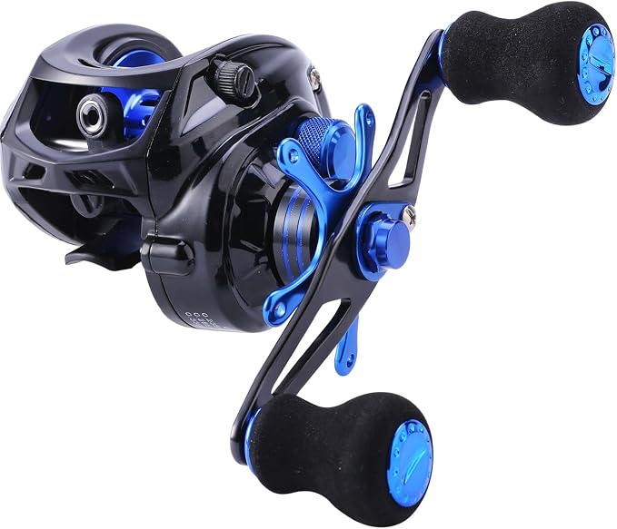 Sougayilang Baitcasting Reel, 7.0:1 Gear Ratio Super Smooth Power, 9 + 1 Shielded Ball Bearings Anti-Corrosion Baitcaster Reel Fishing Reel
