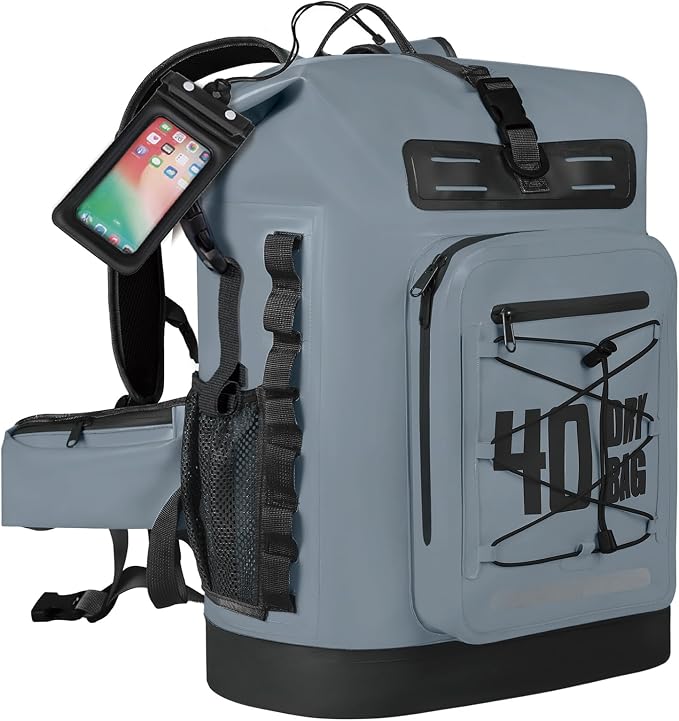 MORXPLOR Dry Bag Waterproof,5L/10L/20L/30L/40L/55L Roll Top Dry Bag Backpack with WaterProof Phone Case for Swim,Kayak