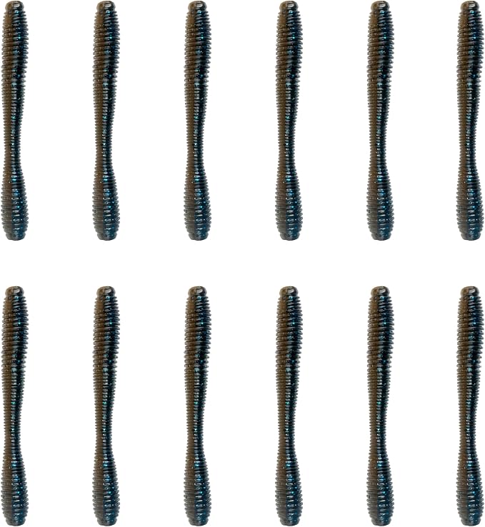 6th Sense – Bounce Worm Bass Fishing Lure Soft Plastic Worm for Wacky Neko Drop Shot Texas Rig
