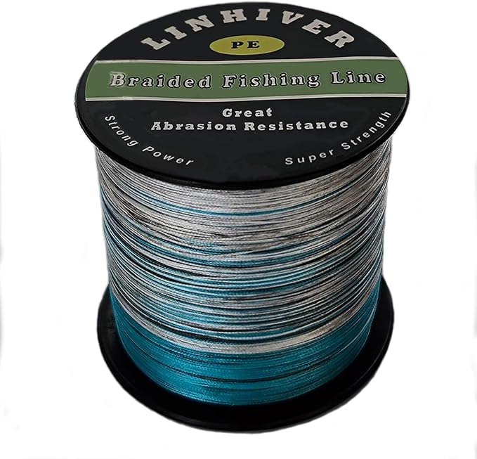 Braided Fishing Line, Strong Power, Great Abrasion Resistance, Thin Diameter, No Stretch, Low Memory and High Sensitivity(164/328/547/1093Yds) 10/15/20/30/40/50/60/70/80/100LB,4/8 Strands