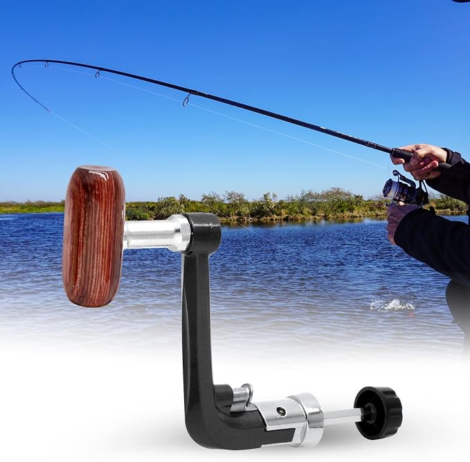 Jiozermi 4 Pcs Plastic Fishing Reel Power Handle, Fishing Reel Rotary Knob, Power Handle for Reel Replacement Grip Parts, for Fishing Reels 5000-7000 Series