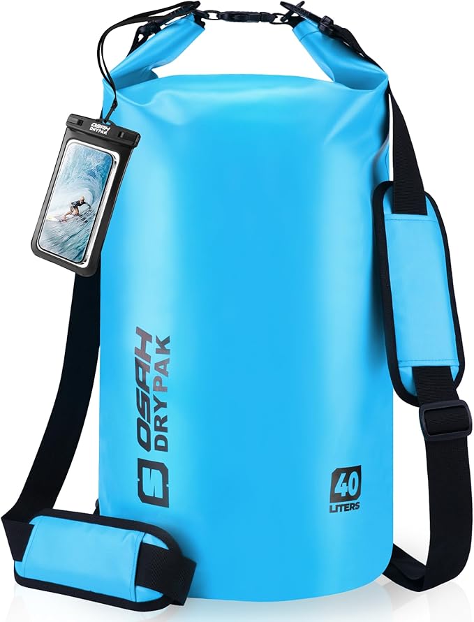 Waterproof Dry Bag, 5L/10L/20L/30L/40L Roll Top Lightweight Storage Backpack with Phone Case for Women & Men, Floating Waterproof Sack for Travel, Swimming, Kayaking, Paddle Board, Camping & Beach