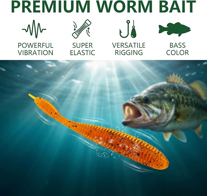 Soft Fishing Lures for Bass Fishing:Pre-Gigged Swim Baits for Saltwater or Freshwater.Soft Plastic Fishing Accessories.