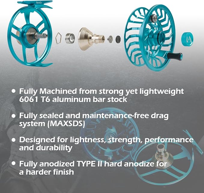 M MAXIMUMCATCH Maxcatch Sparta Fly Reel Fully Sealed Lightweight Expert Fly Fishing Reel(3/5wt, 5/7wt, 7/9wt, 8/10wt)