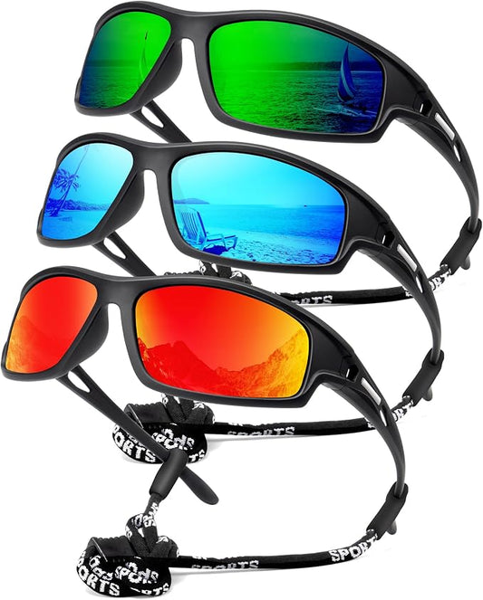 NSSIW Polarized Sunglasses-Men Sports Mens-Sunglasses: Sun Glasses Women Polarized UV400 Protection for Fishing Running Golf