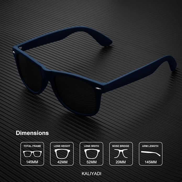 KALIYADI Polarized Sunglasses for Men and Women Matte Finish Sun glasses Color Mirror Lens UV Blocking (3 Pack)