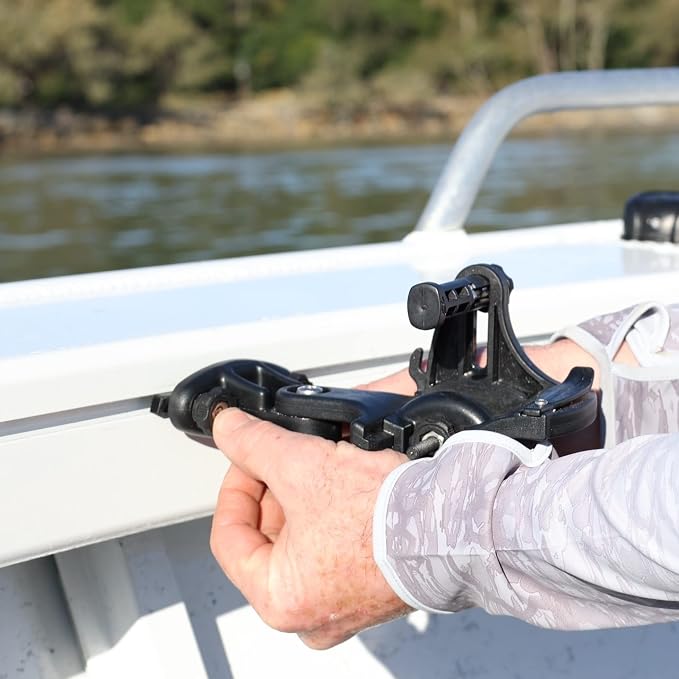 RAILBLAZA Fishing Reel Spooler System Compatible with Gunnel Track Mount for Boat or Kayaks, Compatible with Wide Range of Spools