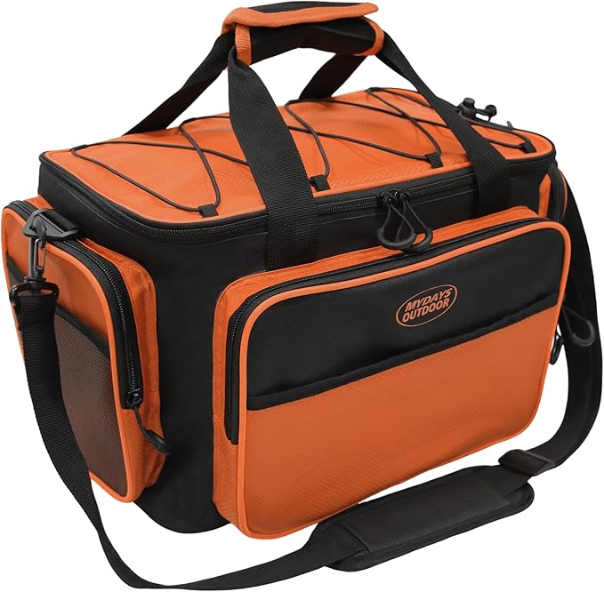 Fishing Tackle Bags,Fishing Bags for Saltwater or Freshwater Fishing,Tackle Box Bag with Padded Shoulder Strap(Not Included Tackle Box Trays)