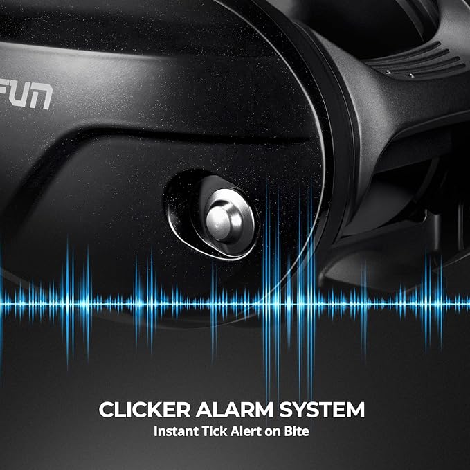 Piscifun Alinox 400 Baitcaster Fishing Reel, 38Lbs Max Drag Aluminum Alloy Frame Baitcasting Reel, Available in 6.6:1/8.1:1 Gear Ratio, Freshwater and Saltwater Low Profile Casting Reel for Musky