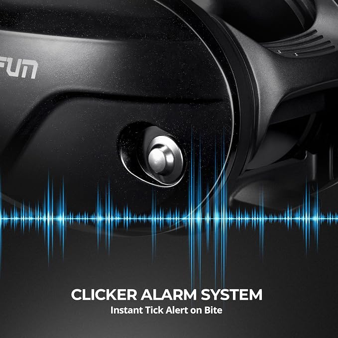 Piscifun Alinox 400 Baitcaster Fishing Reel, 38Lbs Max Drag Aluminum Alloy Frame Baitcasting Reel, Available in 6.6:1/8.1:1 Gear Ratio, Freshwater and Saltwater Low Profile Casting Reel for Musky