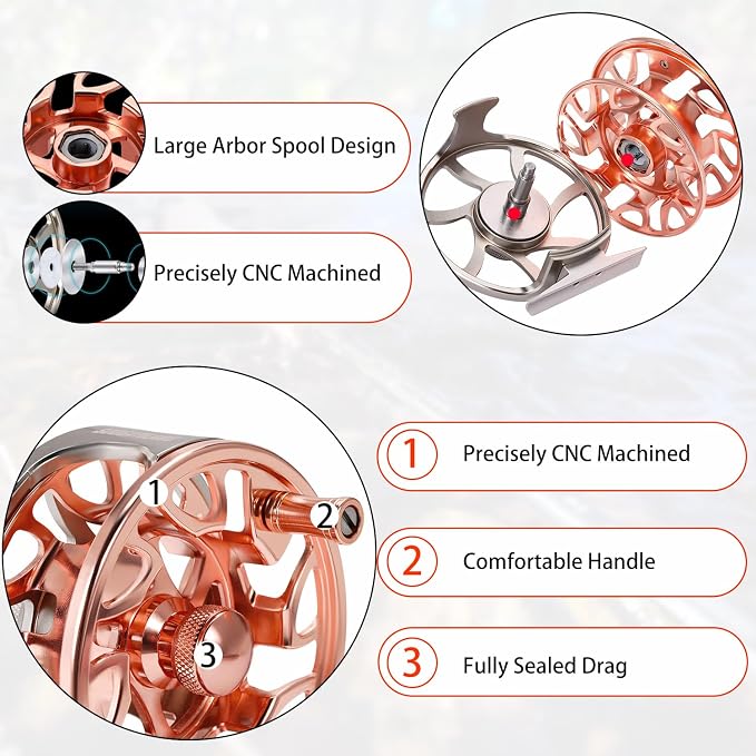 Sougayilang Fly Fishing Rod and Reel Combo, 5/6 Weight, Lightweight Portable, Starter Package
