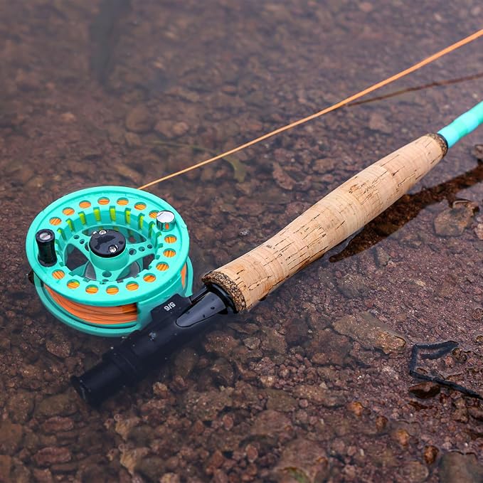 Sougayilang Fly Fishing Combo, 4 Piece Fly Rod and CNC Machined Aluminum Alloy Reel Complete Starter Package with Rod Bag