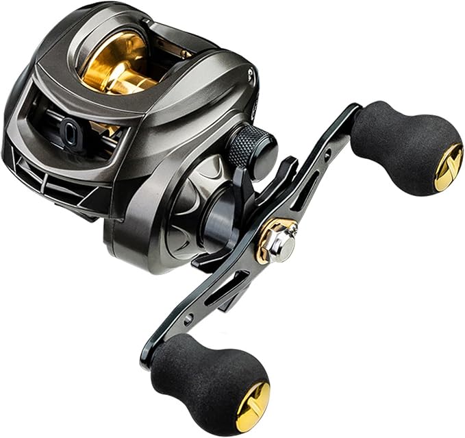 Baitcaster Reel, Fishing Reel, Magnet Braking System, 17.6 LB Max Drag, 7.2:1 and 6.3:1 Gear Ratio