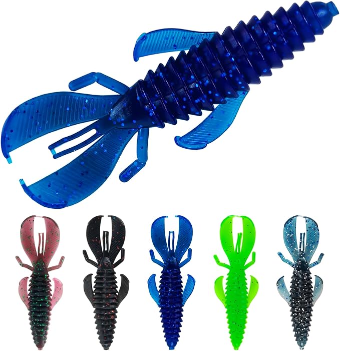 Soft Fishing Lures Kit Paddle Tail Swimbaits Plastic Worms Set Mixed Color Minnow Jerkbait Bass Lure Baitsfor Trout,Walleye,Crappie