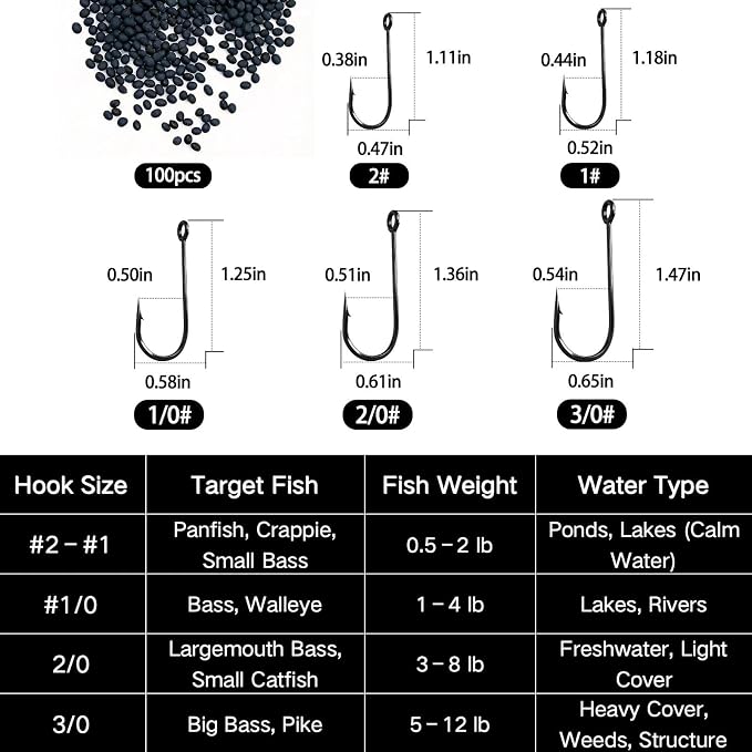 FishTrip 50/100pcs Trailer Fishing Hooks, High Carbon Steel Bass Trailer Fish Hooks Pair with Spinnerbait, Buzzbait, Flipping Jig, Jig Head for Bass Fishing Freshwater
