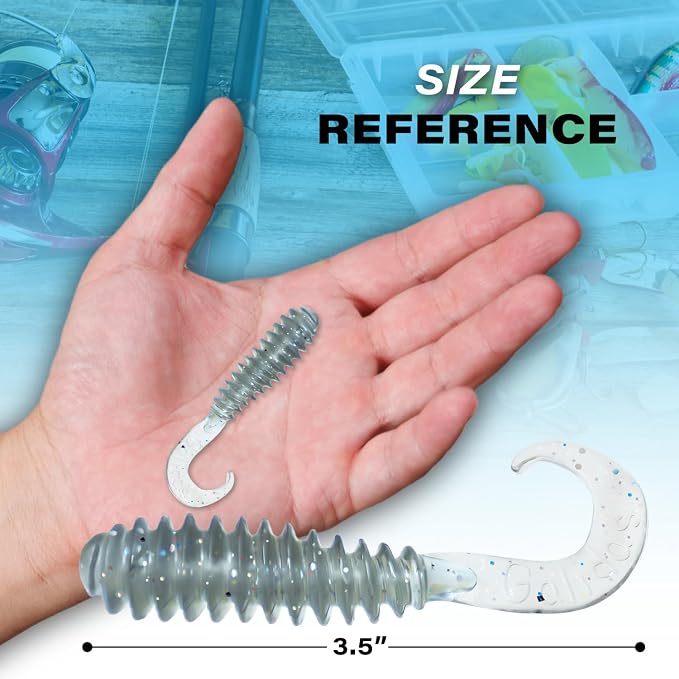 Galida's Grubz Soft Plastic Fish Bait Lures for Fishing | Fishing Bait Lure with Deep Ribs | Great for Beginners and Advanced Fishermen
