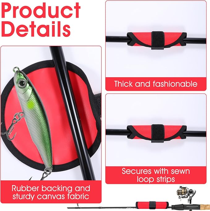 16 Pack Bait Gloves Lure Wrap Lure Covers Fishing Bait Covers Easily See Lure Hook Covers Lure Guard to Keep Fishermen Fishing Safe for Fishing Rod