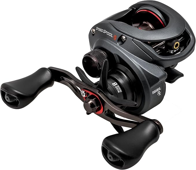 Lew’s Speed Spool RX Baitcast Fishing Reel, RH Retrieve, 8.3:1 Gear Ratio, 7+1 Bearings