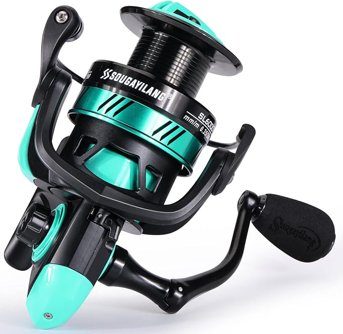 Sougayilang Fishing Reel, Ultralight Spinning Reel with Aluminum Spool, 5.2:1 High Speed Spinning Fishing Reel, 1000-6000 Series for Freshwater