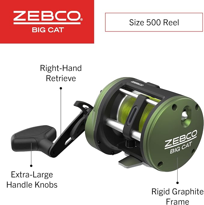 Zebco Big Cat Conventional Reel and Fishing Rod Combo