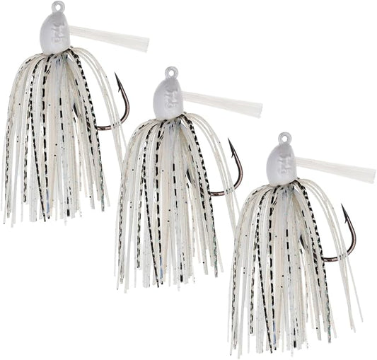 Reaction Tackle Swim Jigs for Bass Fishing - Weedless Bait Design Fishing Lures and Silicone Skirt - Also Pike, Walleye and Muskie and More (3-Pack)