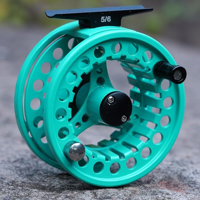 Sougayilang Fly Fishing Reel, Die Cast Aluminum Fly Reel, 5/6, 7/8, Weight Saltwater Fly Reels, 5/6, 7/8, Weight Saltwater Fly Reels